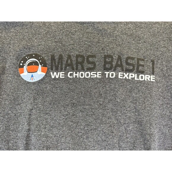 Mars Base 1 Nasa Kennedy Space Center TShirt Gray Short Sleeve Adult Small Tee - Picture 3 of 10